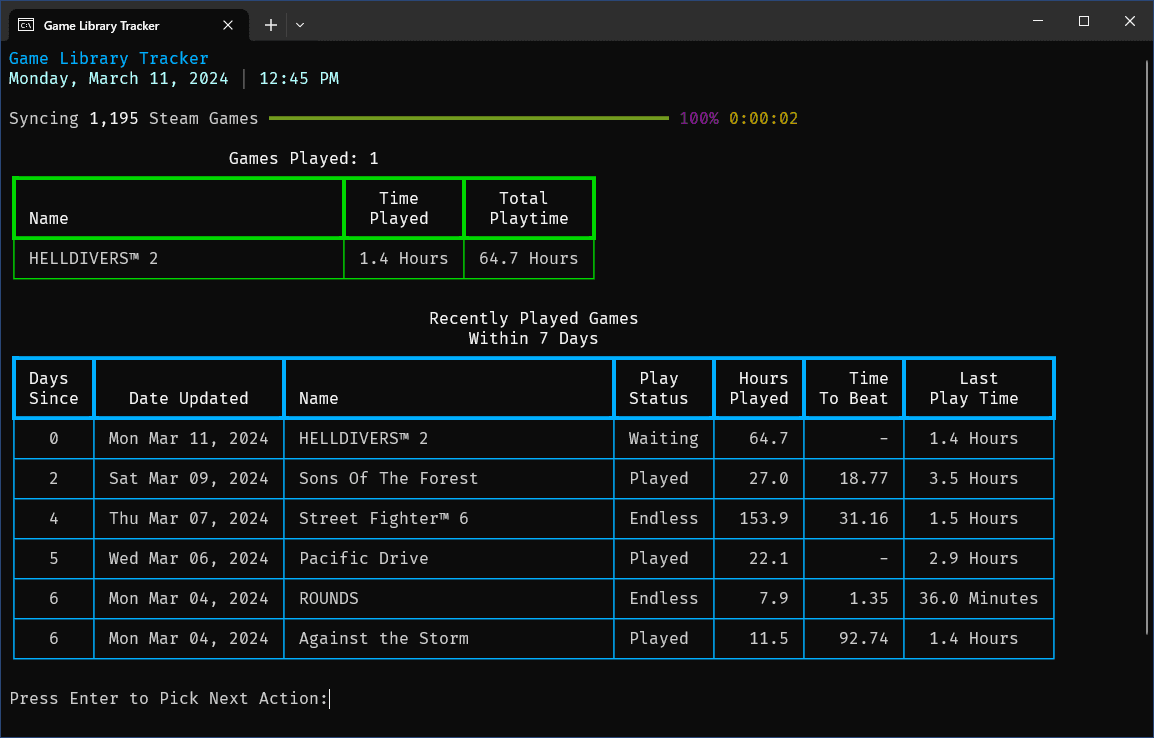 Game Library Tracker